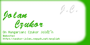 jolan czukor business card